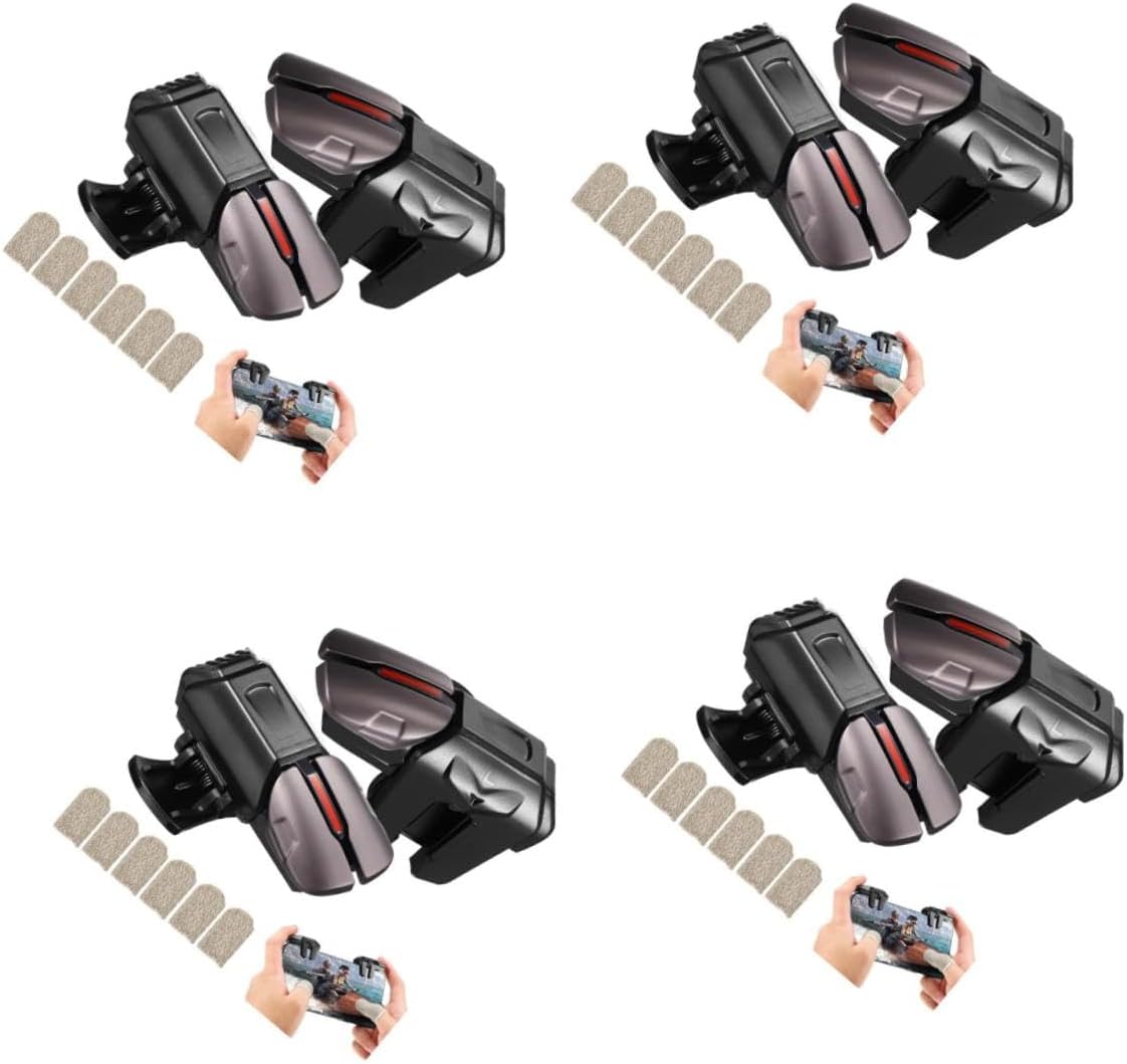 4pairs Upgrade Chip Mobile Phone Game Triggers Finger Guards for Gaming Controllers Sweatproof for Hands