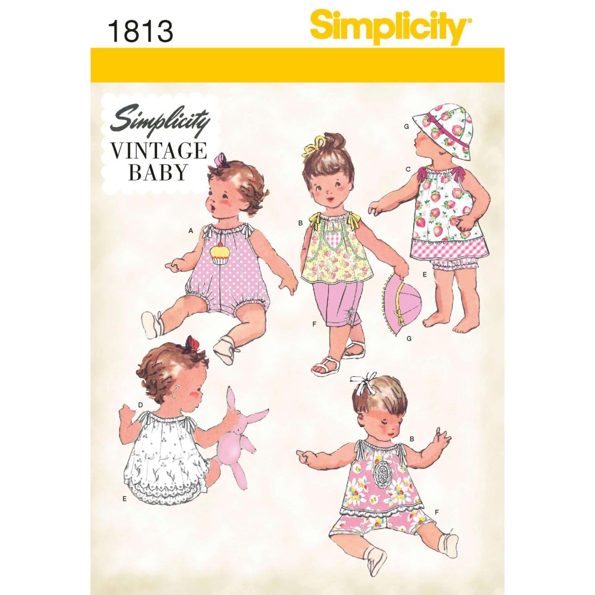 Simplicity Simplcity 1813Vestito per Bambini & Separati, Carta, Bianco, A (XXS-XS-S-M-L)