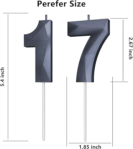 Miniatura 324 de Velas de cumpleaños con número (4 velas rojas) 3D con forma de diamante número Happy Birthday Cake Velas para fiesta de cumpleaños, boda, decoración