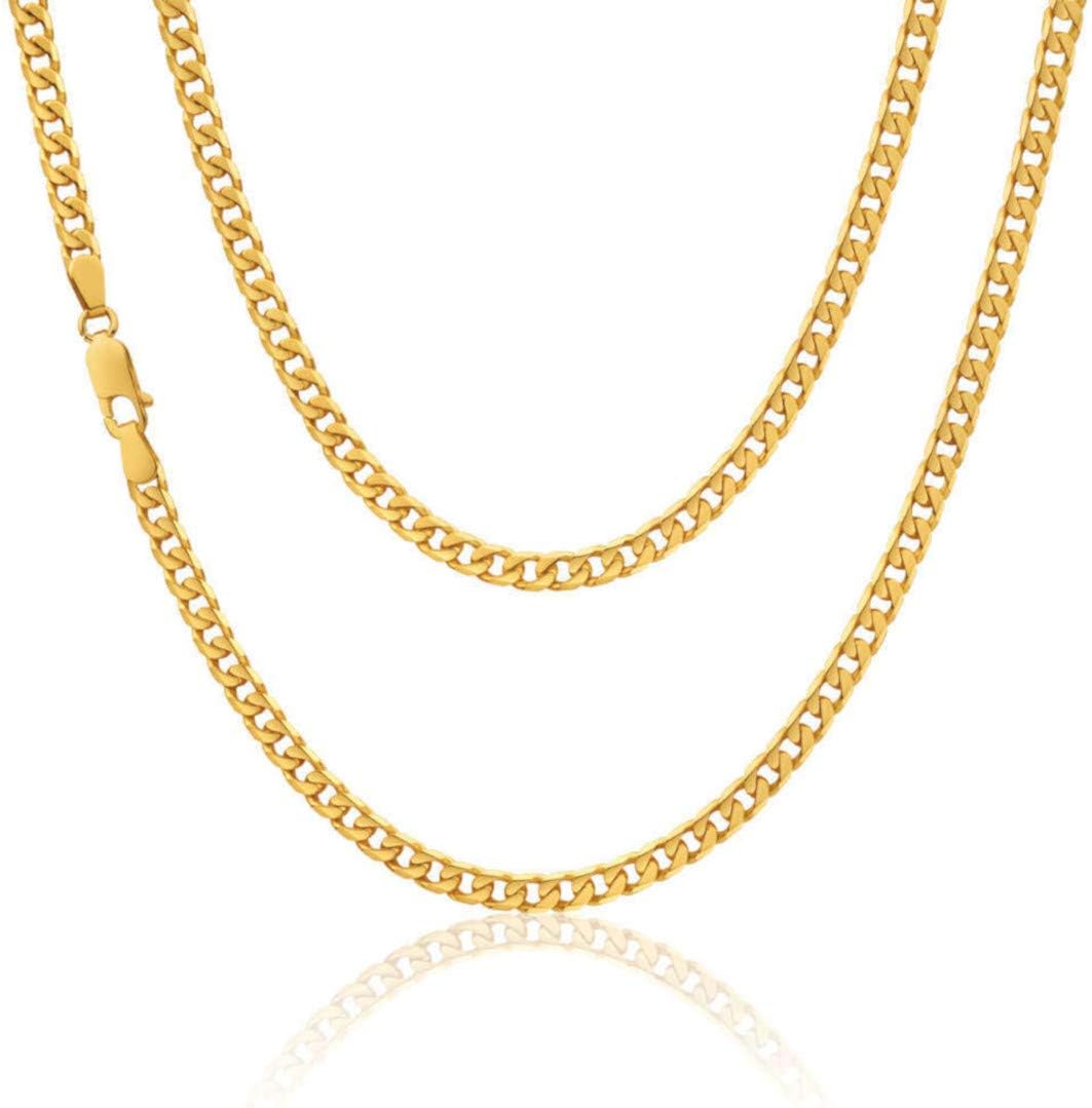 20" Solid 9ct Gold Chain Curb Chain Necklace - 2mm - Yellow Gold Necklace for Women & Men with Jewellery Gift Box