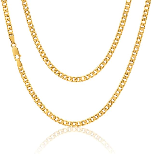 Alexander Castle 9ct Yellow Gold Curb Chain Necklace - 3.9g - 20" (50cm) - Width 2mm - Gold Necklace For Women & Men - Comes In A Jewellery Presentation Gift Box