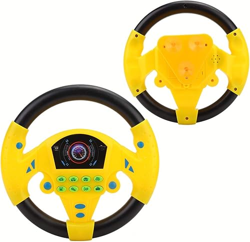 Miniatura 7 de Volante de juguete, volante para niños pequeños, juguetes de aprendizaje temprano para niños de 4 a 6 años (amarillo)