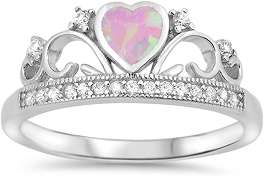 CHOOSE YOUR COLOR Sterling Silver Tiara Ring
