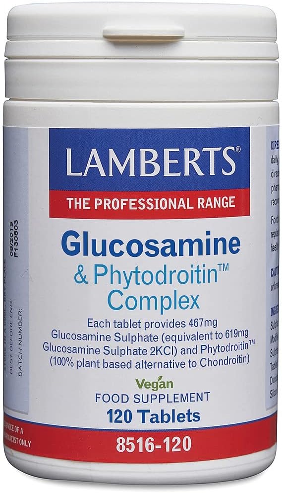 Glucosamine & Phytodroitin Complex – Plant-Based Joint Support – with MSM & Quercetin – 60 Vegan Tablets