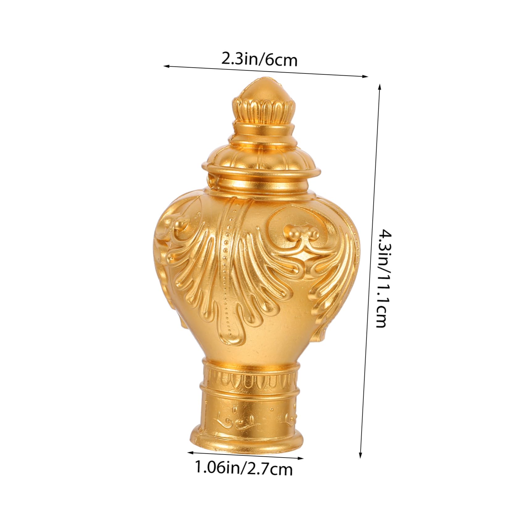 Zerodeko 10Pcs Decorative Curtain Rail Ends Plastic Drapery Rod Caps Elegant Finish for Rods Easy Installation for Nursery and Bedroom Decor