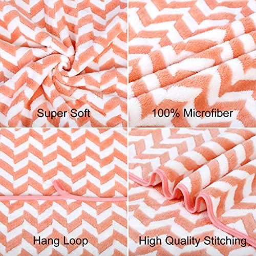 Image of Jml Microfiber Bath Towels, Bath Towel 2 Pack(30 inch x 60 inch), Oversized, Soft, Super Absortbent and Fast Drying, Multipurpose Use for Sports, Fitness, Yoga (Pack of 2-Chevron Red)