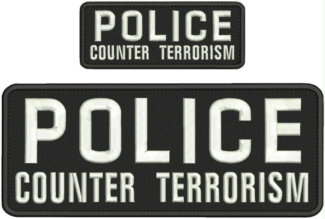 Amazon.com: Police Counter Terrorism Embroidery Patch 4x10 and 2x5