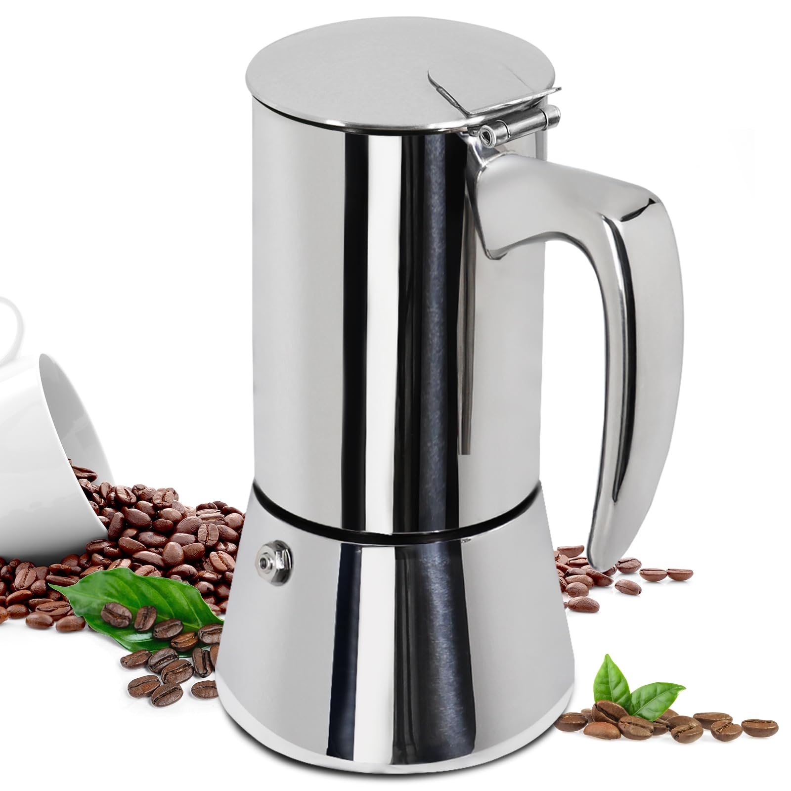 Supvision 4 Cup Stainless Steel Moka Pot