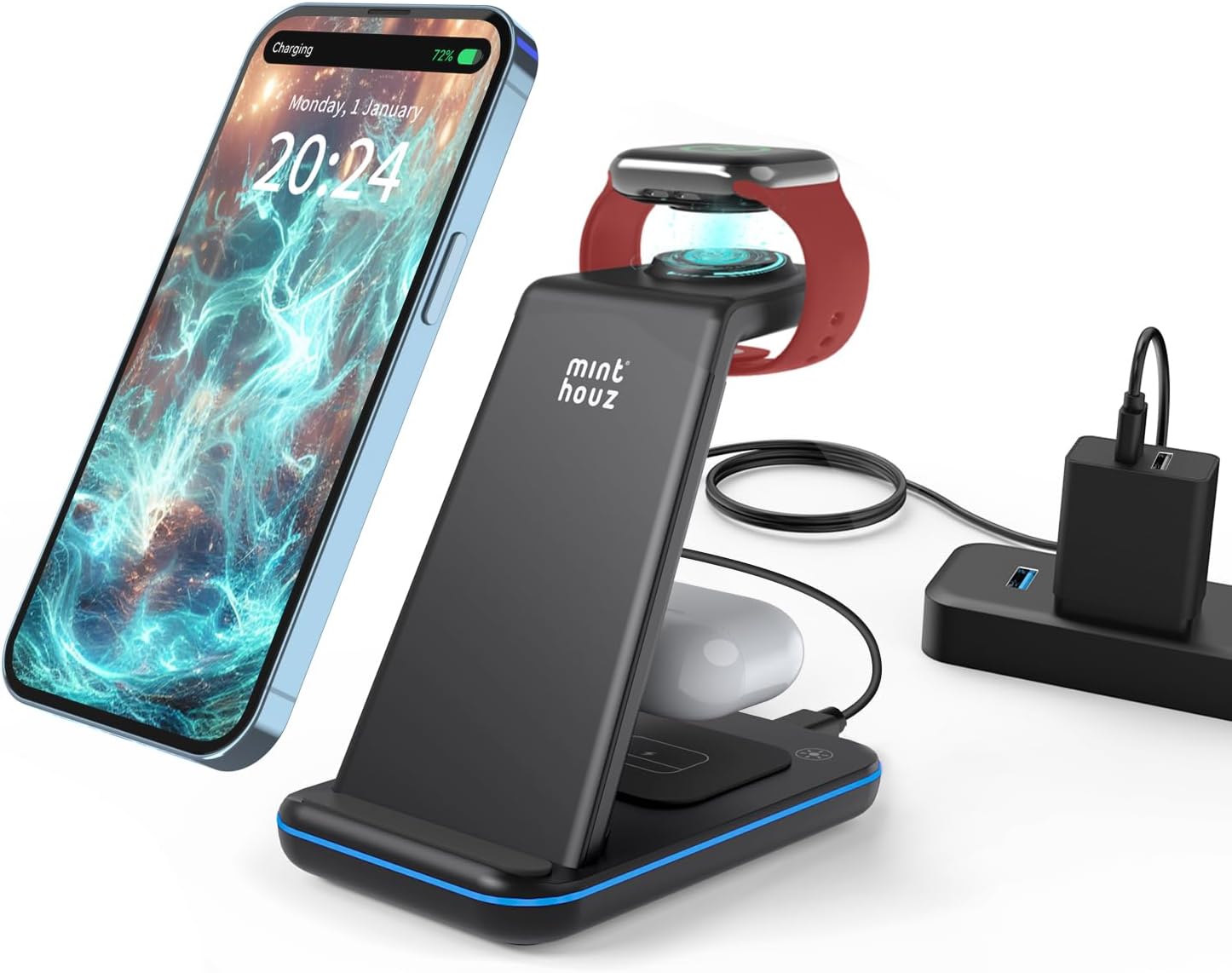 Anker Wireless Charging Station, PowerWave Sense 2in1