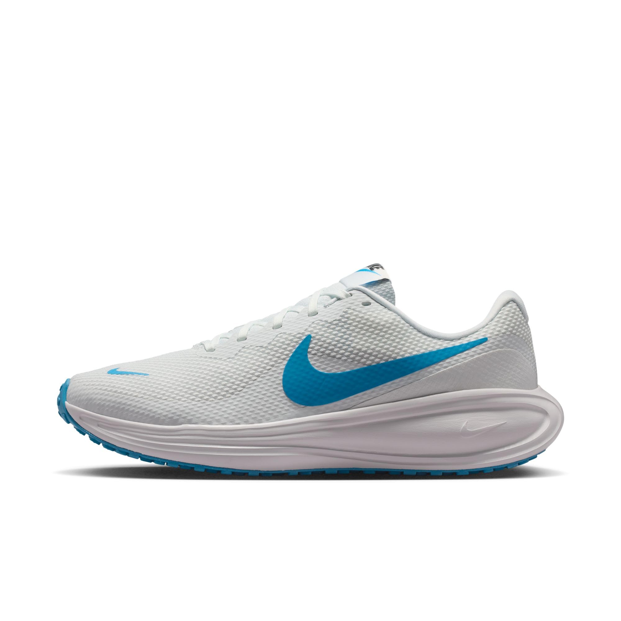 Nike Men's Revolution 8 Road Running Shoes 15 Off White/Light Current Blue-vast Grey