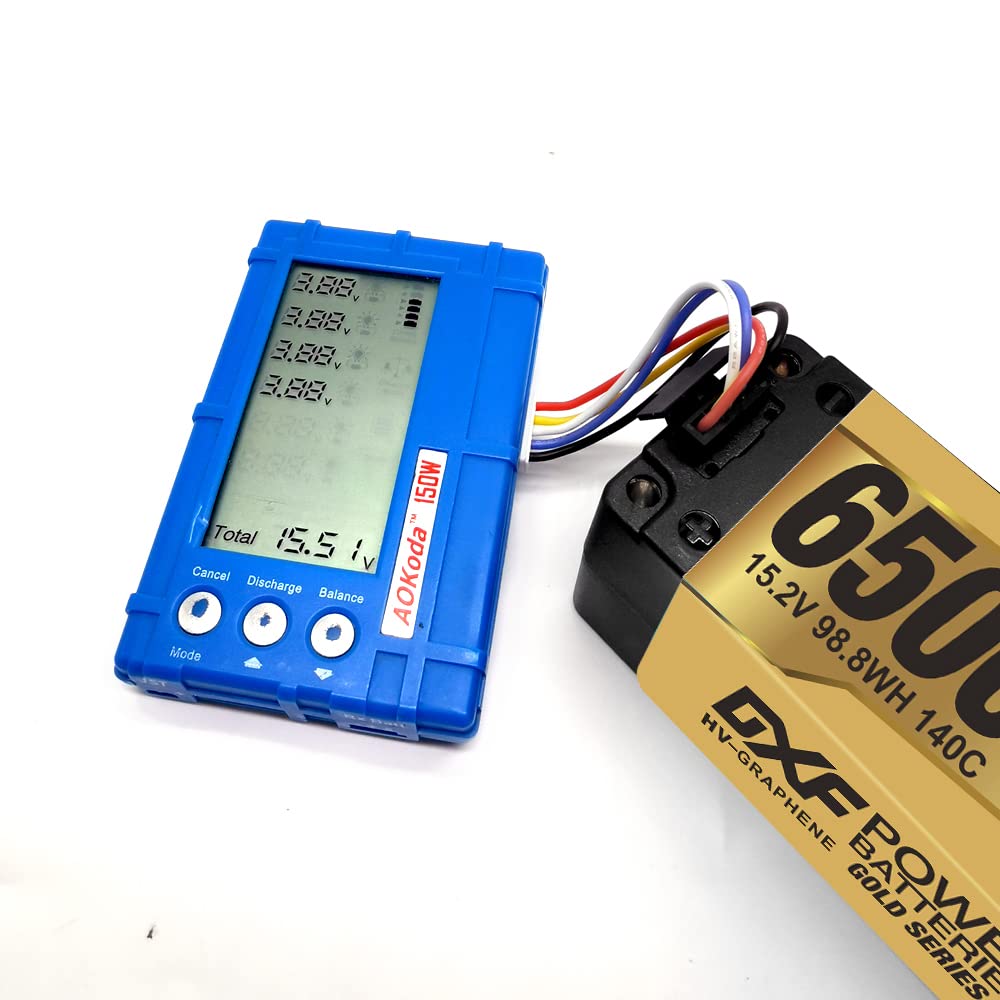 DXF Batteria LiPo 4S 15.2V 6500mAh 140C HV Spina EC5 Auto RC 1/8 1/10 Truck Buggy Monster Alte Prestazioni Potente Robusta Gare Racing Modellismo 1 Pezzo