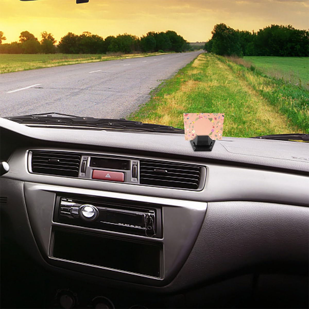 Luxshiny Clip Porte-cartes de Voiture en Abs Noir, Support Pratique pour Tickets et Cartes, Gain de Place pour Accessoires Intérieur de Voiture