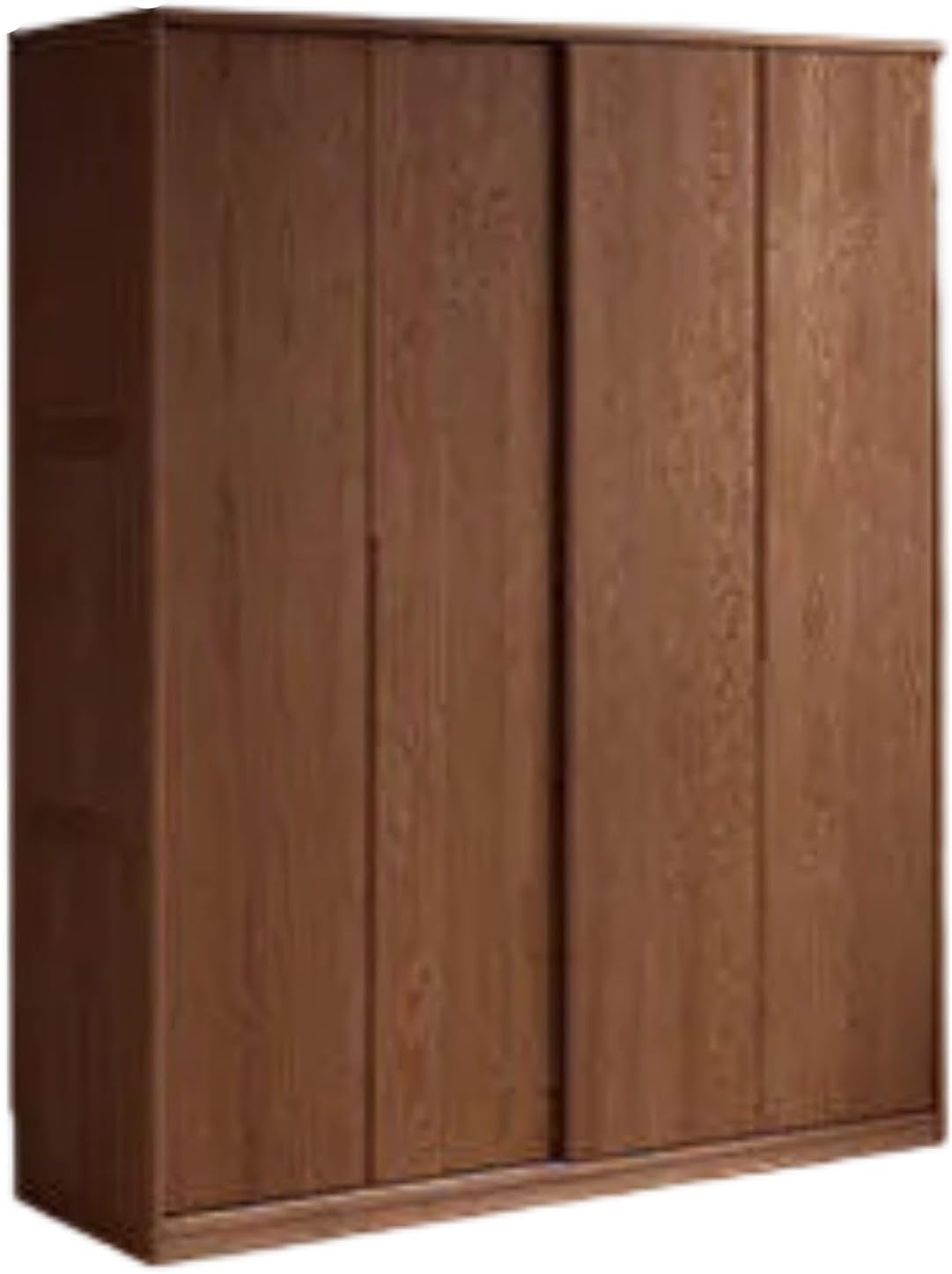 GVAwood Oak Solid Wood Sliding Door Wardrobe. 47.2x23.6x78.7 inch / 120x60x200сm / Walnut Color/Sliding Door Wardrobe