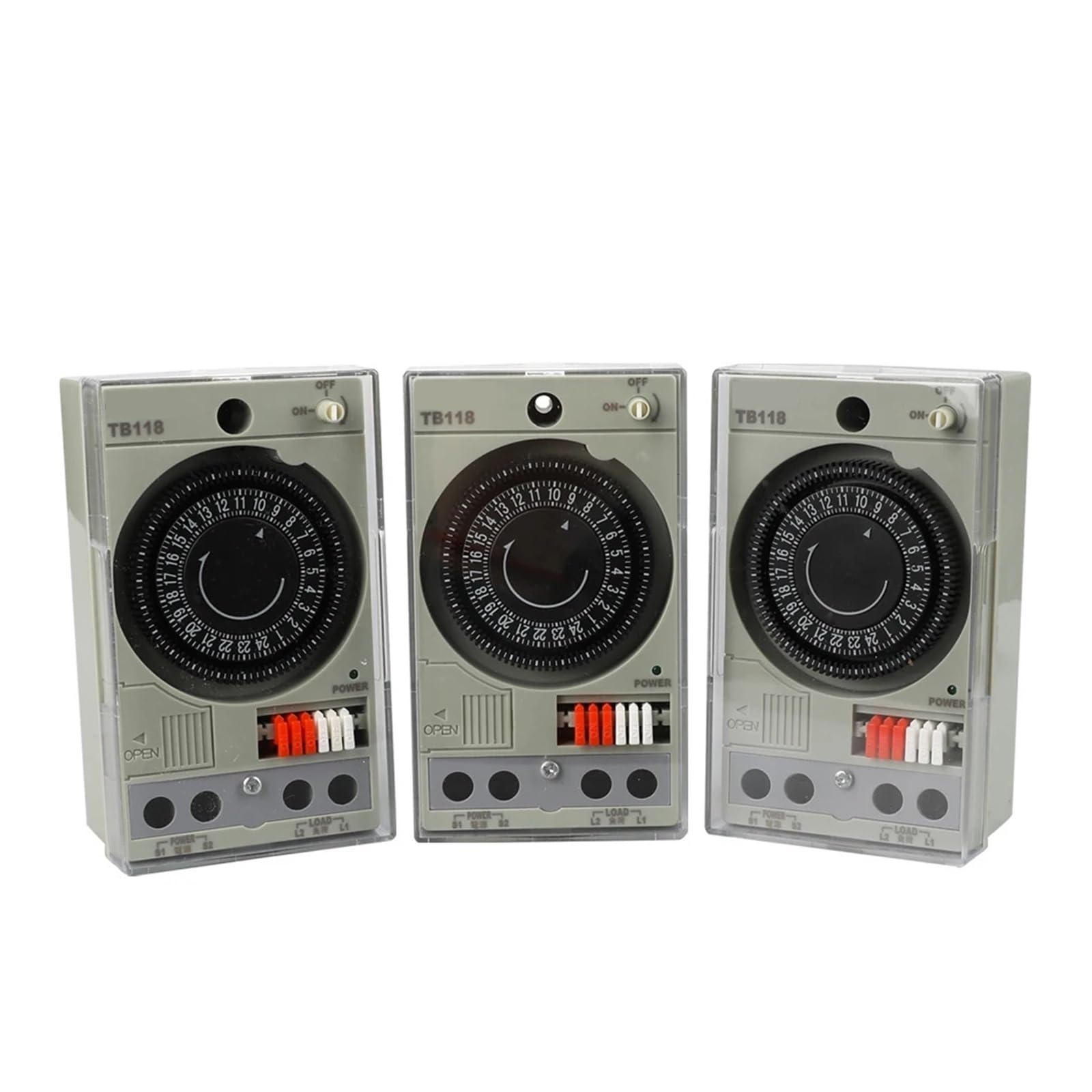 110V Eingebaute Batterie Mechanische Zeitschaltuhr Mini-Zeitschaltuhr mit 48-maligem EIN-/Ausschalten pro Tag Zeiteinstelleinheit 30min