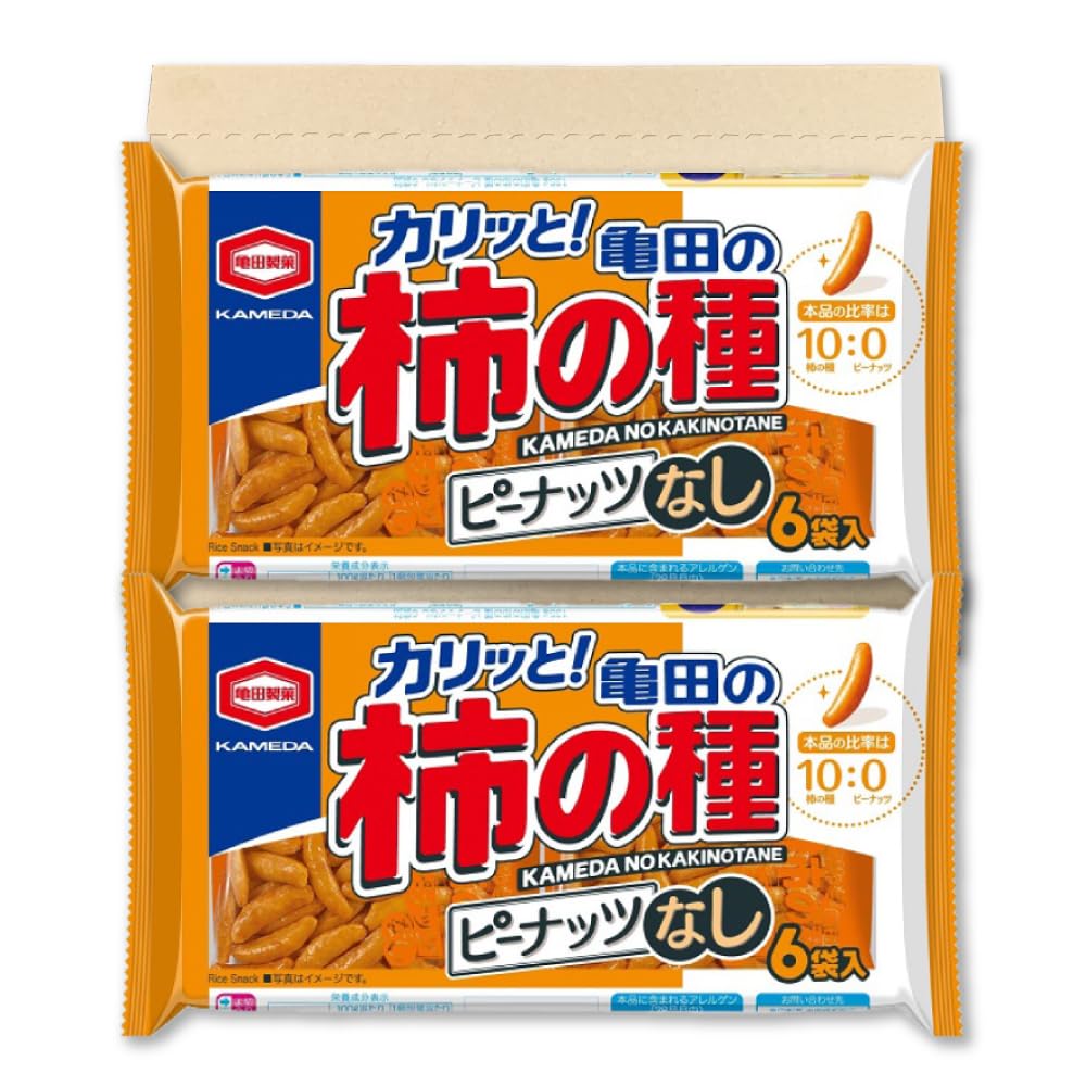 Amazon | 亀田製菓 亀田の柿の種 ピーナッツなし 6袋詰 135g 2袋セット