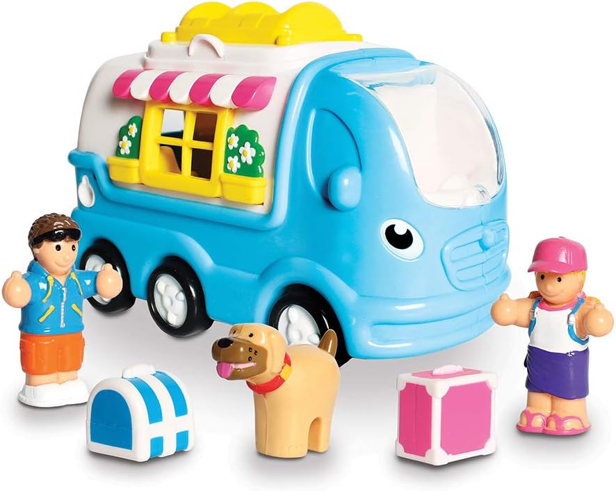 WOW Toys Kitty Camper Van, Blue/Green/Yellow/White
