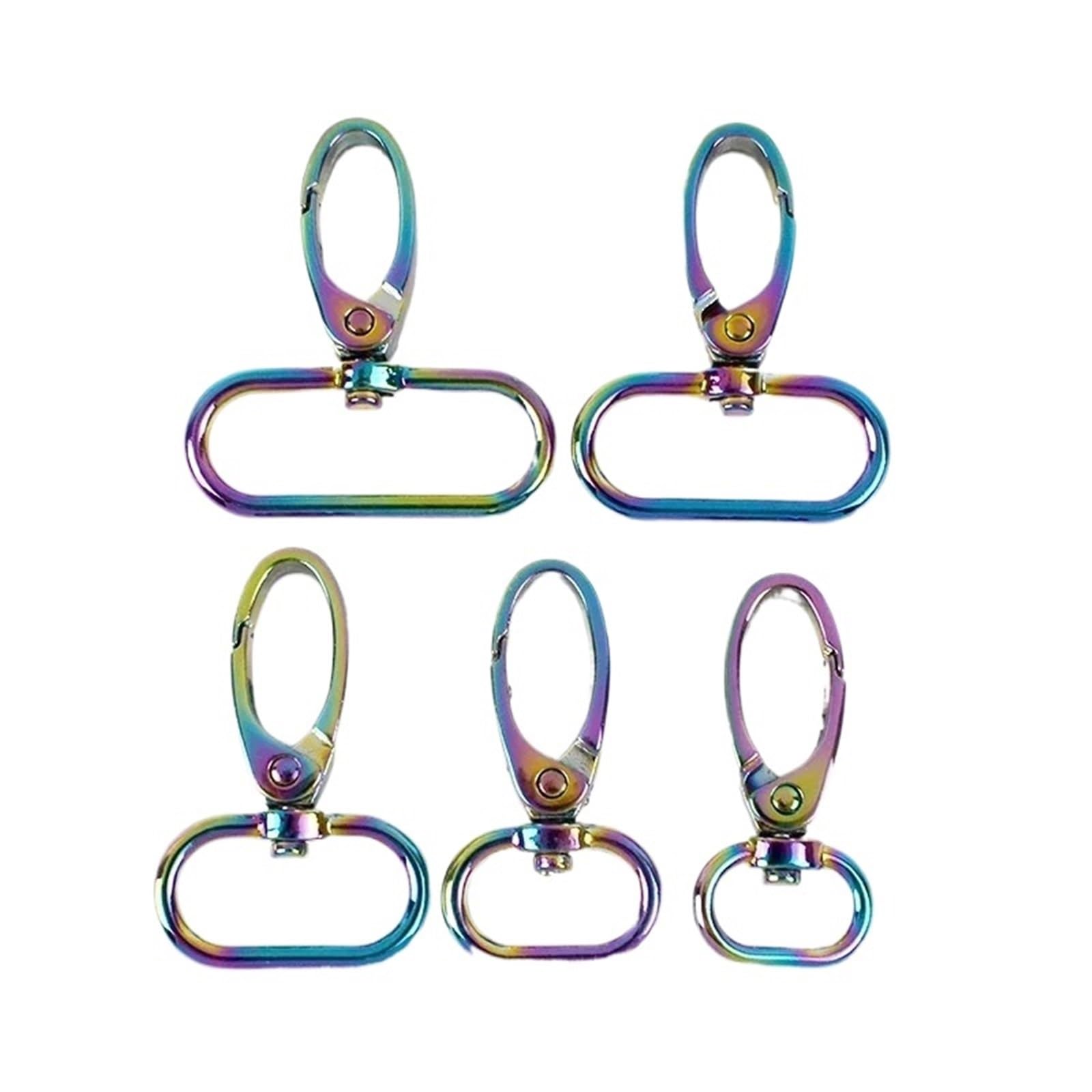 Cigpklo Colored Swivel Snap Hooks 20Pcs 13-38Mm Strap Buckle For Bag Metal Swivel Lobster Clasp Dog Collar Carabiner Snap Hook Belt Diy(,32Mm-20Pcs)