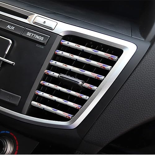 Miniatura 7 de 8sanlione 20 tiras de decoración de aire acondicionado de automóvil, tira de ajuste de salida de aire flexible, accesorios interiores de automóvil,