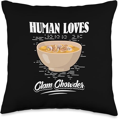Miniatura 4 de Clam Chowder Gifts - Clam Chowder Apparel Human Loves - Almohada de almejas, 18 x 18 pulgadas, multicolor