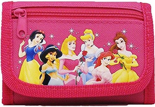 Princess tri-fold hot pink wallet