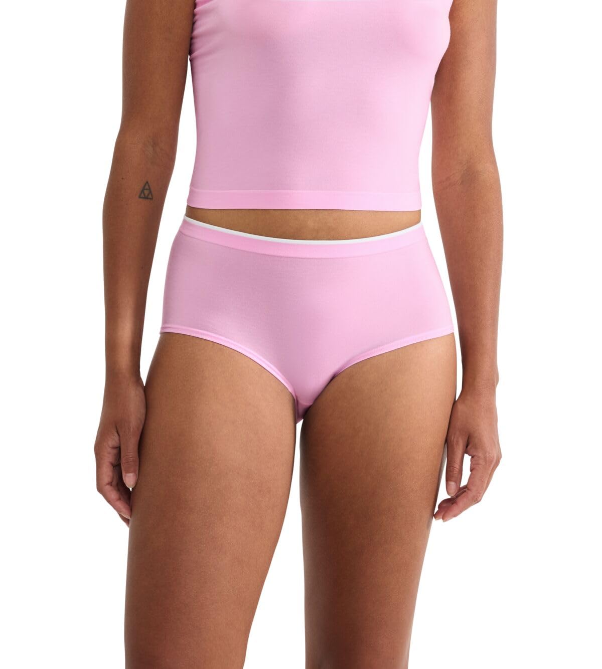 Sloggi Women's Floral Pink Go Sense Highwaist 2P Briefs, S (Pack Of 2)