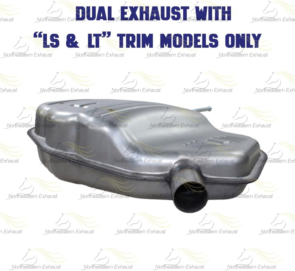 Exhaust Passenger Side Rear Muffler Compatible for 2013-2015 Chevy Malibu 2.5L | Stainless Steel | Northeastern Exhaust | Free Clamp Included | Automotive Replacement Part | Direct-Fit