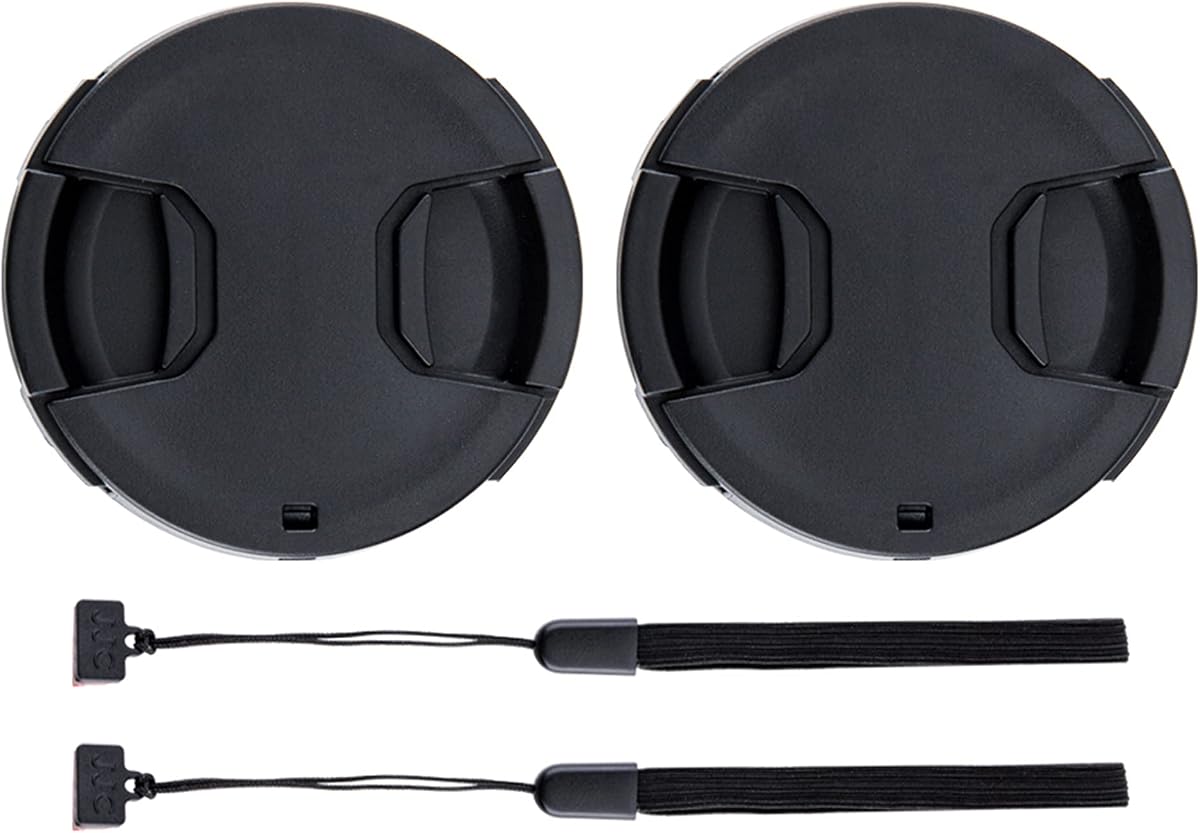 2-Pack 82mm Front Lens Cap Cover with Keeper for 82mm DSLR Mirrorless Lens | for Canon RF 24-70mm f/2.8L, RF 24-105mm f/2.8 L, Nikon Z 14-30mm f/4 S, Z 35mm f/1.2 S, Sony FE 16-35mm f/2.8 & More