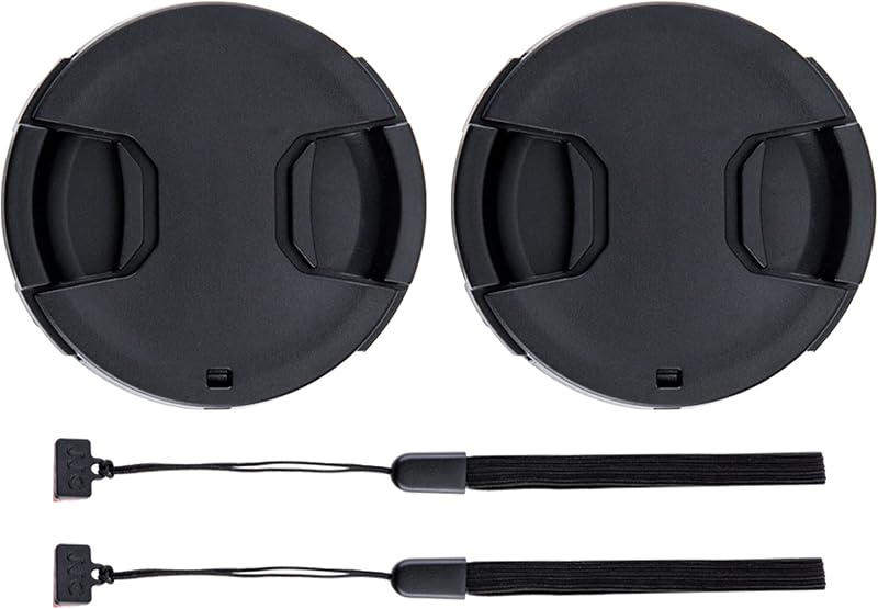 2-Pack 82mm Front Lens Cap Cover with Keeper for 82mm DSLR Mirrorless Lens | for Canon RF 24-70mm f/2.8L, RF 24-105mm f/2.8 L, Nikon Z 14-30mm f/4 S, Z 35mm f/1.2 S, Sony FE 16-35mm f/2.8 & More