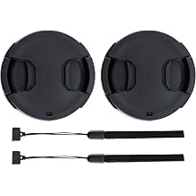 2-Pack 62mm Front Lens Cap Cover with Keeper for 62mm DSLR Mirrorless Lens