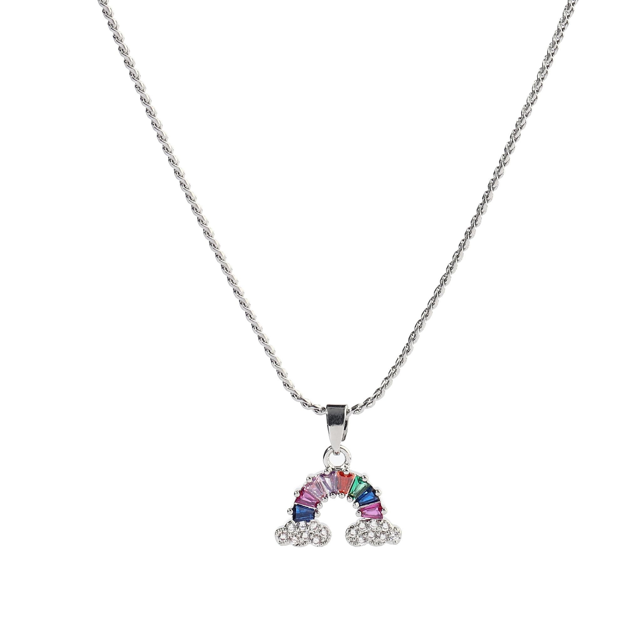SALTY Luminous Rainbow Arch Necklace for Women & Girls | Neck Chain | Locket | Necklace | Fancy & Stylish | Aesthetic Jewellery | Everyday Accessories (B0DCRZRBXM) Amazon Price History, Amazon Price Tracker