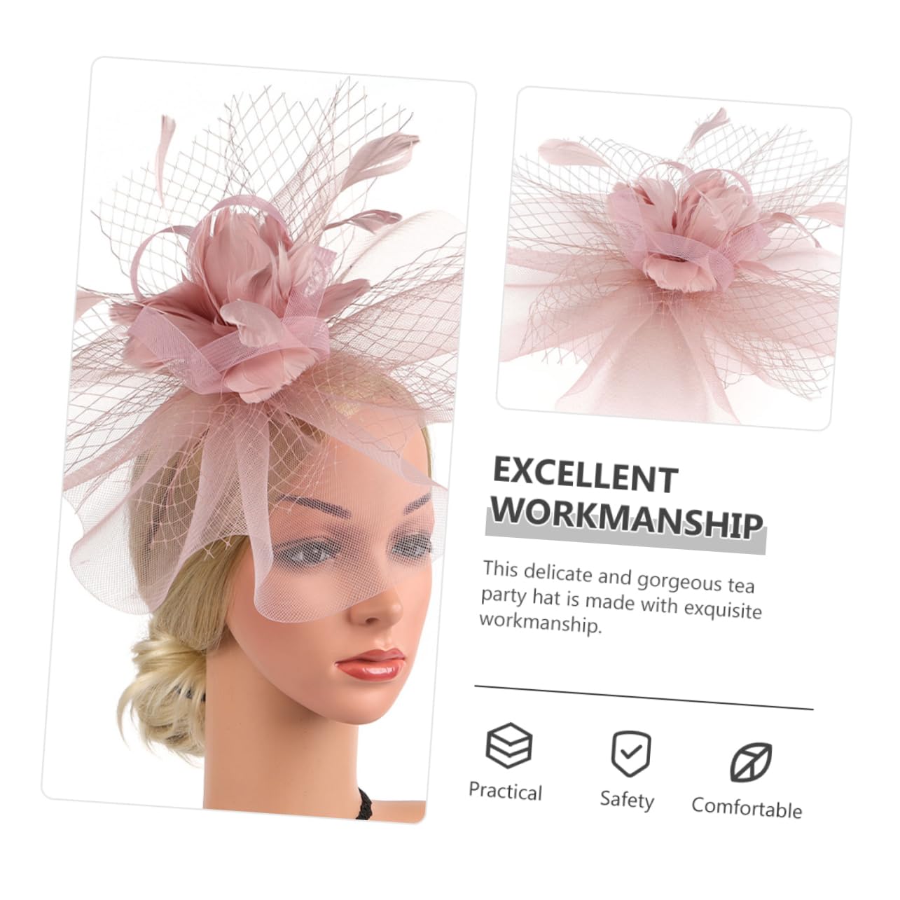 SHERCHPRY 2pcs Cocktail Party Hat Tea Party Cappelli Donna Cappelli Moda Dressy Womens Cappelli Da Sposa Signore Cappello Cappelli per