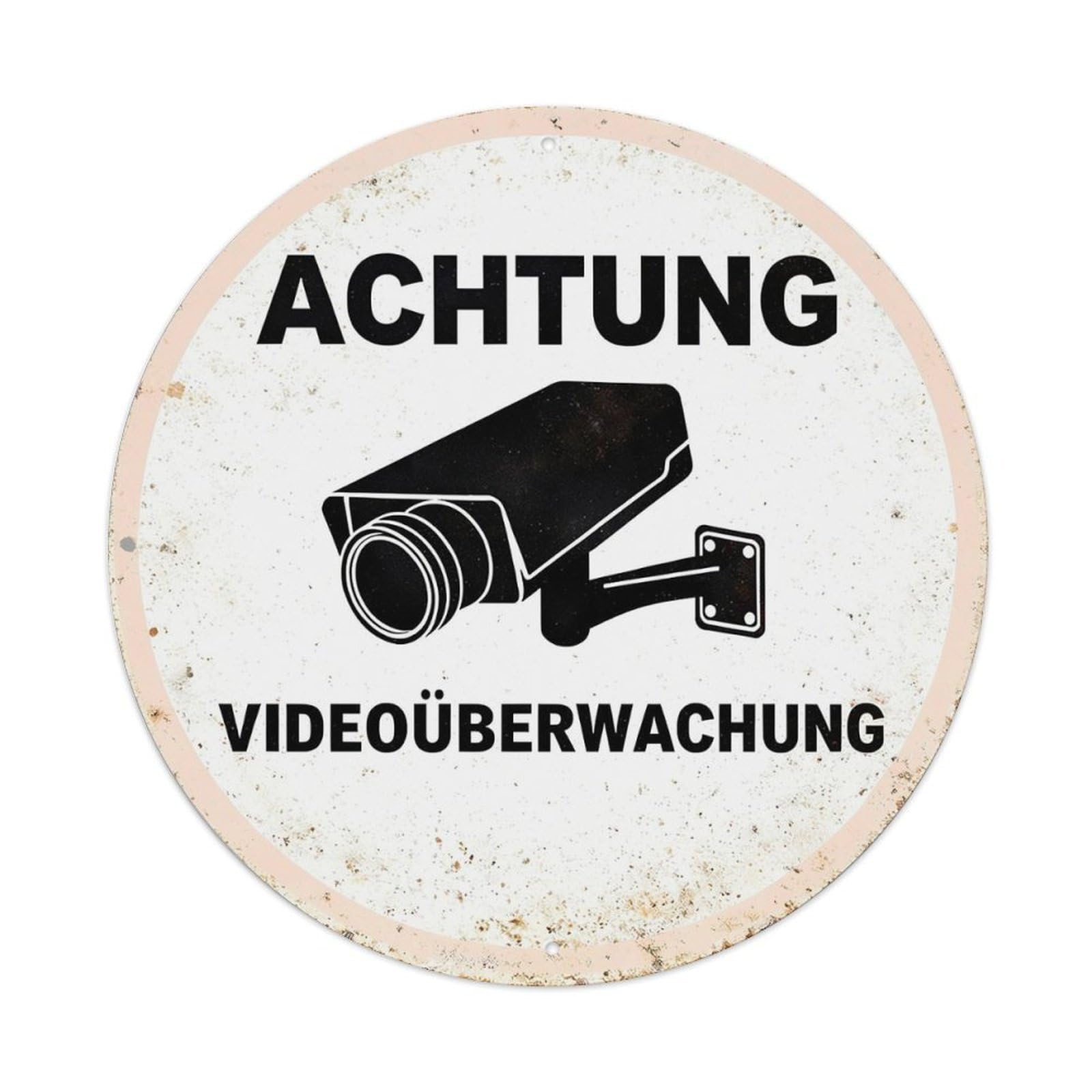 Attention Video Surveillance Camera Sign Warning Metal Tin Sign Plaque