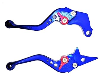 MOXI 6 Adjustment Clutch and Brake Levers for Yamaha R15 V1, V2, R15S - Blue.