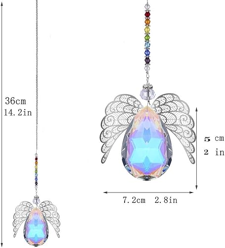 Miniatura 5 de Haning - Colgante de cristal de ángel guardián para decoración de ventana (color AB)