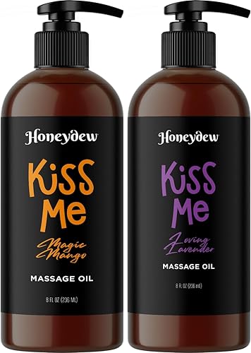 Aceites de masaje dulces y sensuales para parejas, aceites de masaje románticos de cuerpo completo de mango y lavanda con aceite de almendras dulces
