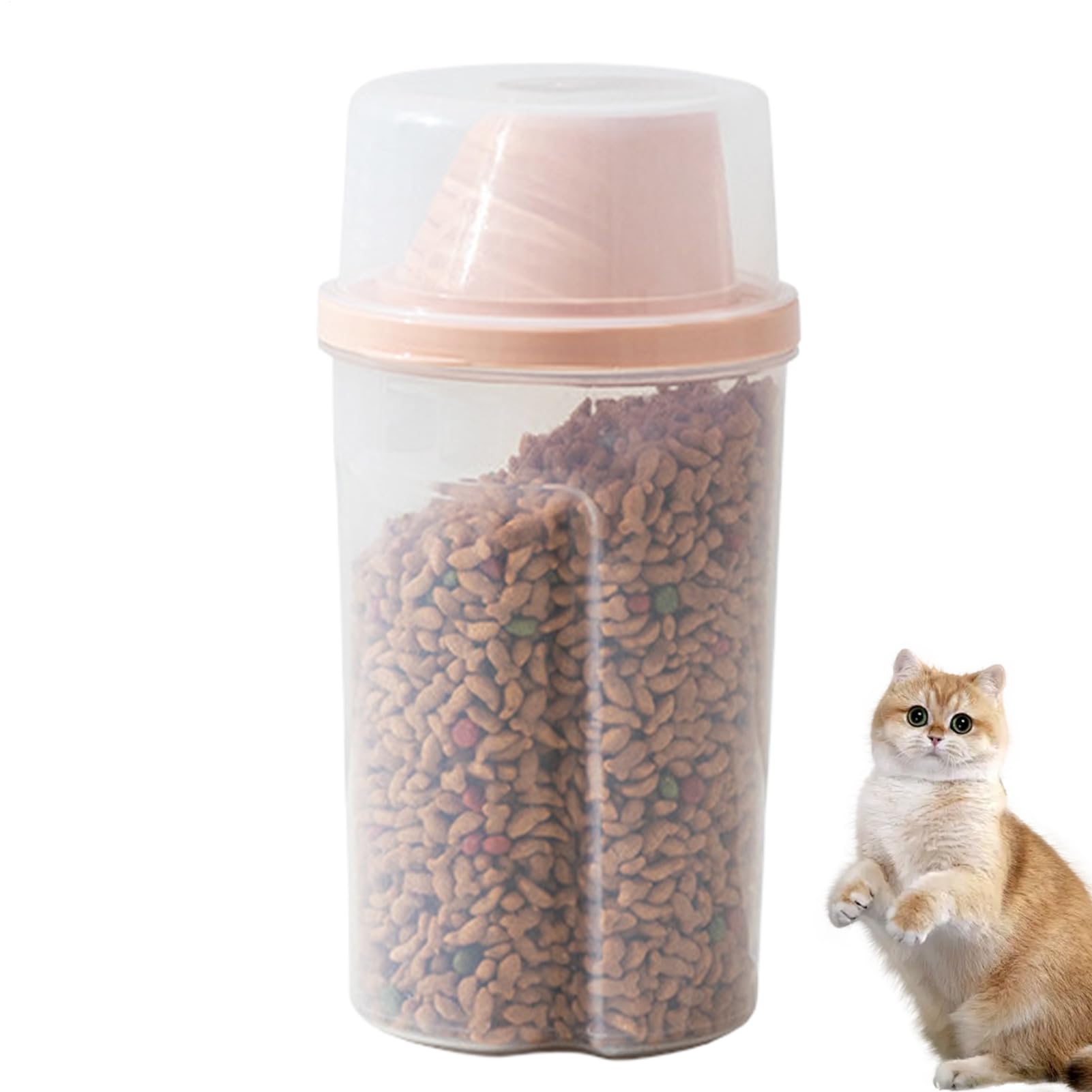 Distributeur De Nourriture Pour Chien – Grande Mangeoire Transparente, Stockage D'alimentation Pour Animaux De Compagnie, Support De Croquettes Sèches, Fourniture De Repas De Voyage, Conception De Pot