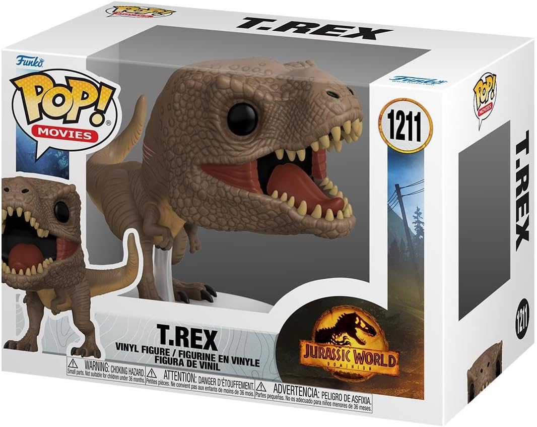 Pop! Movies: JW3 - Tyrannosaurus - T.Rex - Jurassic Park - Collectable Vinyl Figure - Gift Idea - Official Merchandise - Toys for Kids & Adults - Movies Fans - Model Figure for Collectors