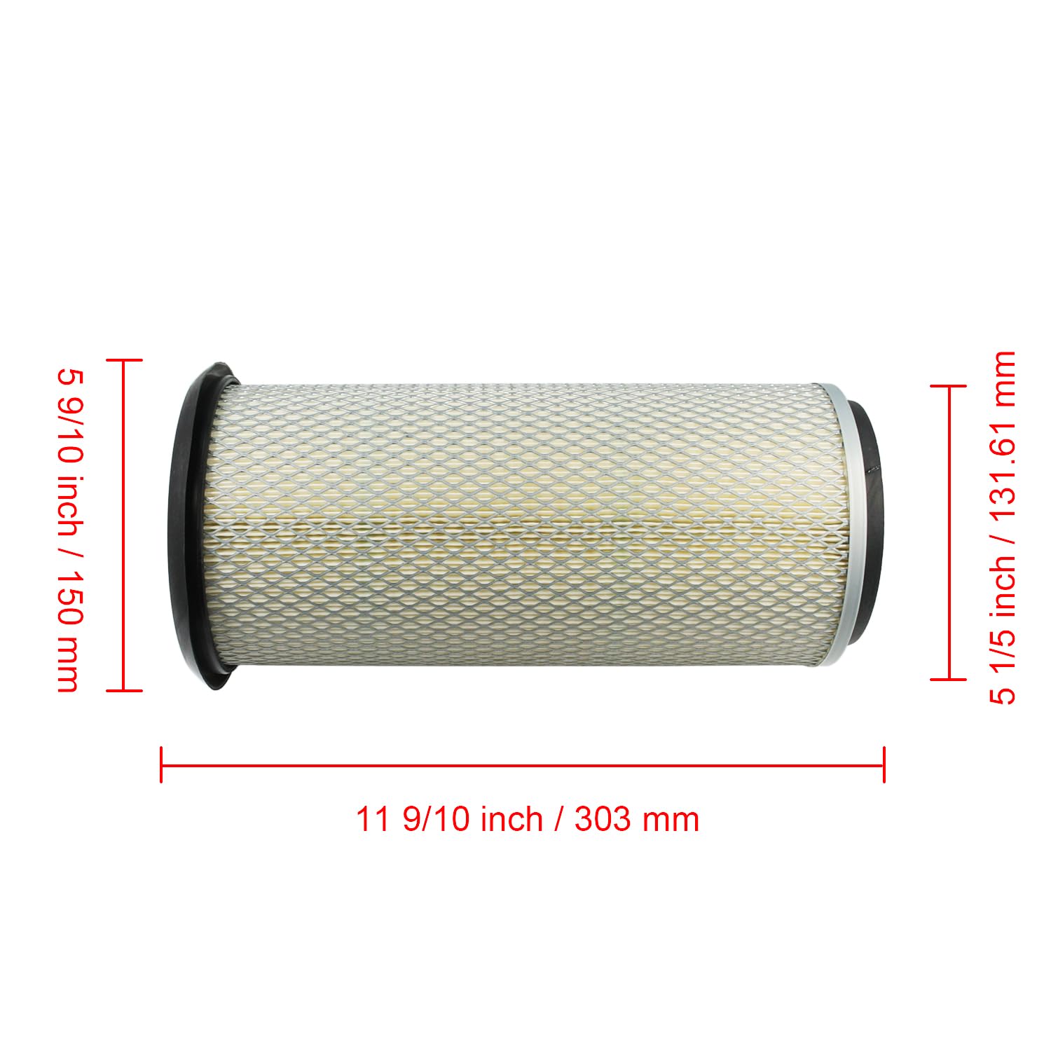 Filtro de aire D5NN9601A E6NN9601A compatible con Ford Loader 345C 345D Tractor 4600 515 530A 530B 531 532 535 540 540A 540B 545 230B 2600 3120 333 y 3 35 340 compatible con New Holland
