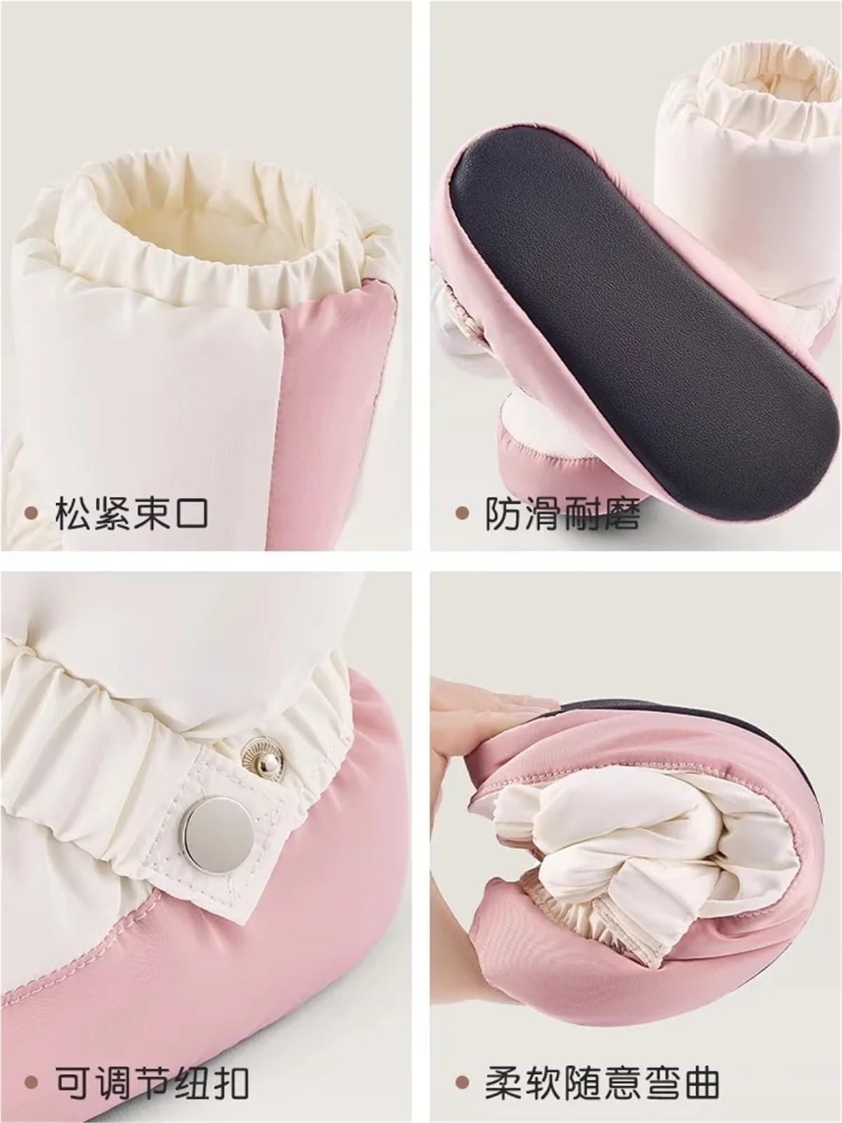 Scarpe da Ballo for Balletto, Invernali, Calde, Donna, con Suola Morbida e Spessa, for Allenamento Speciale Bambina, for Adulti per l'allenamento di Danza in Inverno