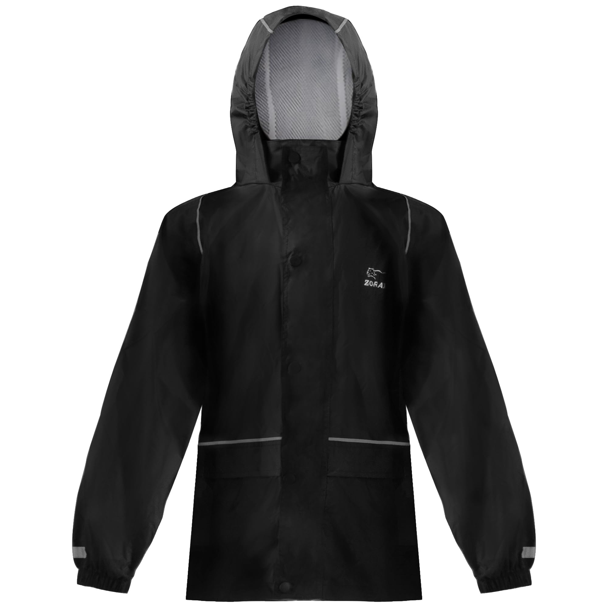 Zorax Combinaison de pluie imperméable pour garçons et filles - Veste et pantalon légers - Unisexe - Coupe-vent - Avec capuche - Sac de transport