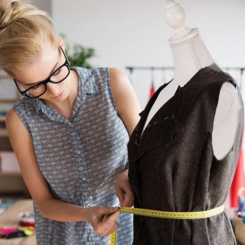 Miniatura 3 de FDW Maniquí 60-67 de altura ajustable, modelo de vestido femenino, torso de soporte con trípode para ropa (blanco)