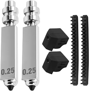 2-Pack 0.25mm Hardened Steel Nozzles for Anycubic Kobra X, High-Flow Hotend Kit, Quick-Release Nozzle for High-Speed 3D Printing and Smooth Feeding
