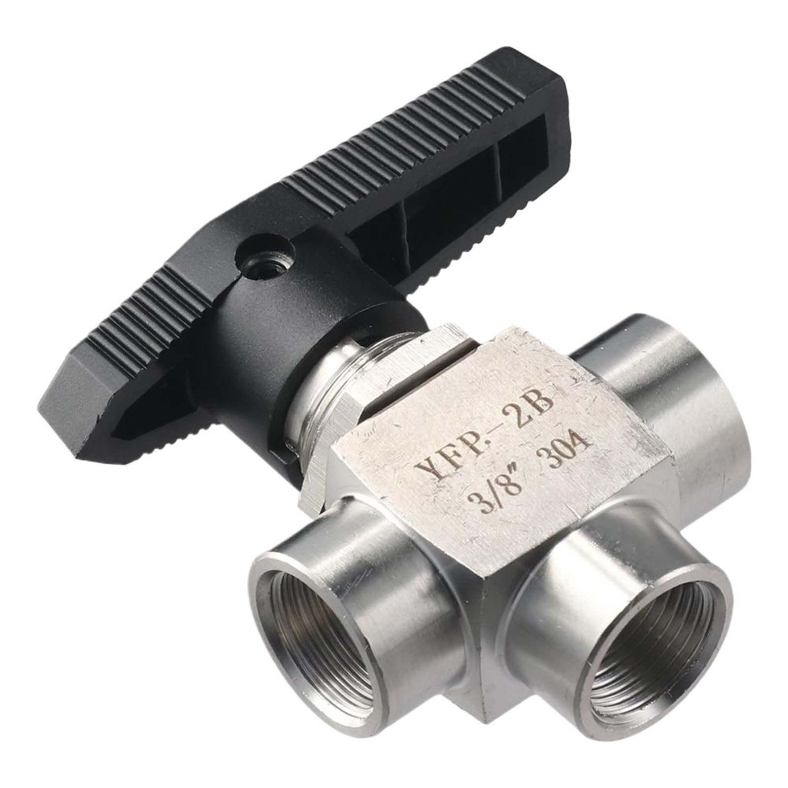 Vanne à boisseau sphérique 1/4" en acier inoxydable et clapet anti-retour BSPP 3/8"