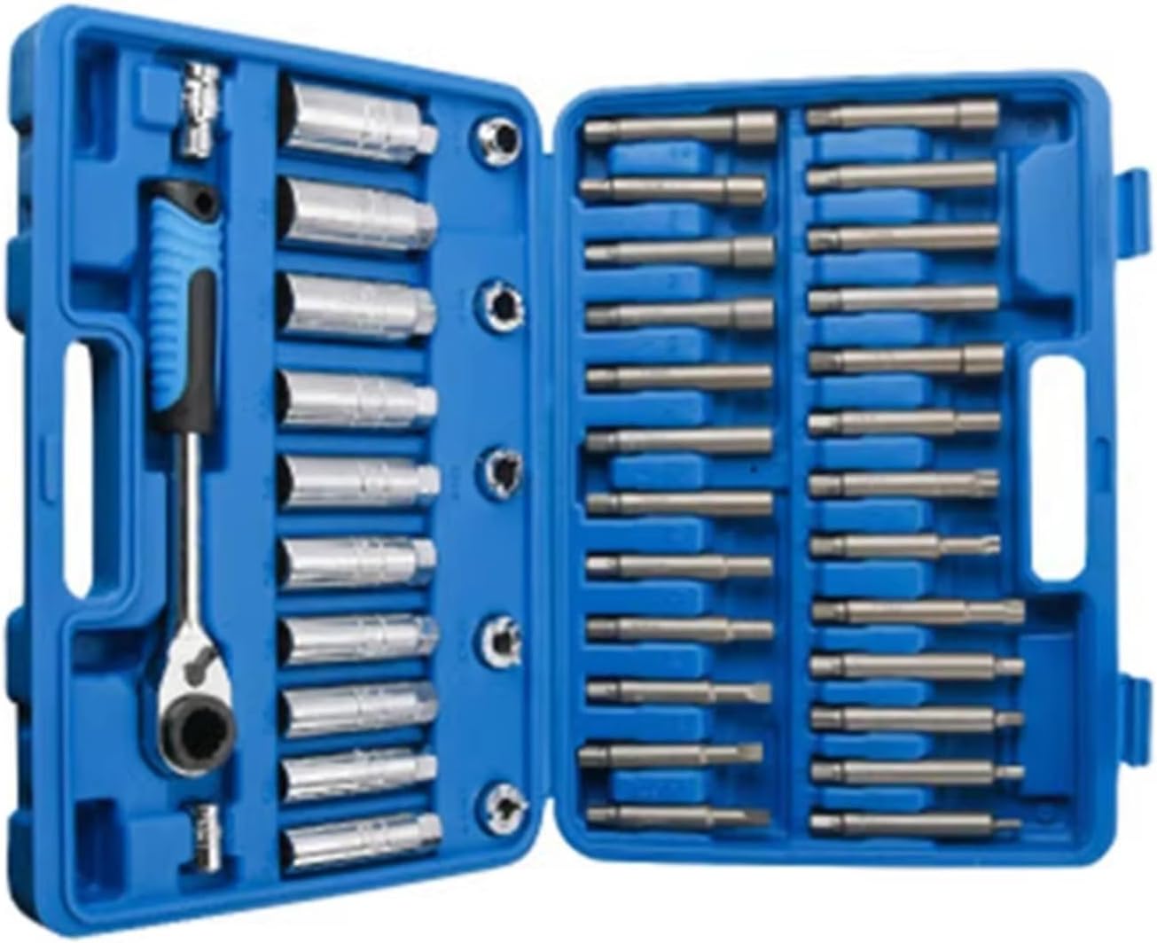 Drive Socket Set 43pc Shock Absorber Strut Nut Go-Thru Socket Set & Ratchet Steering Hub Suspension Shock Absorber Nut Removal Tool Socket Kit