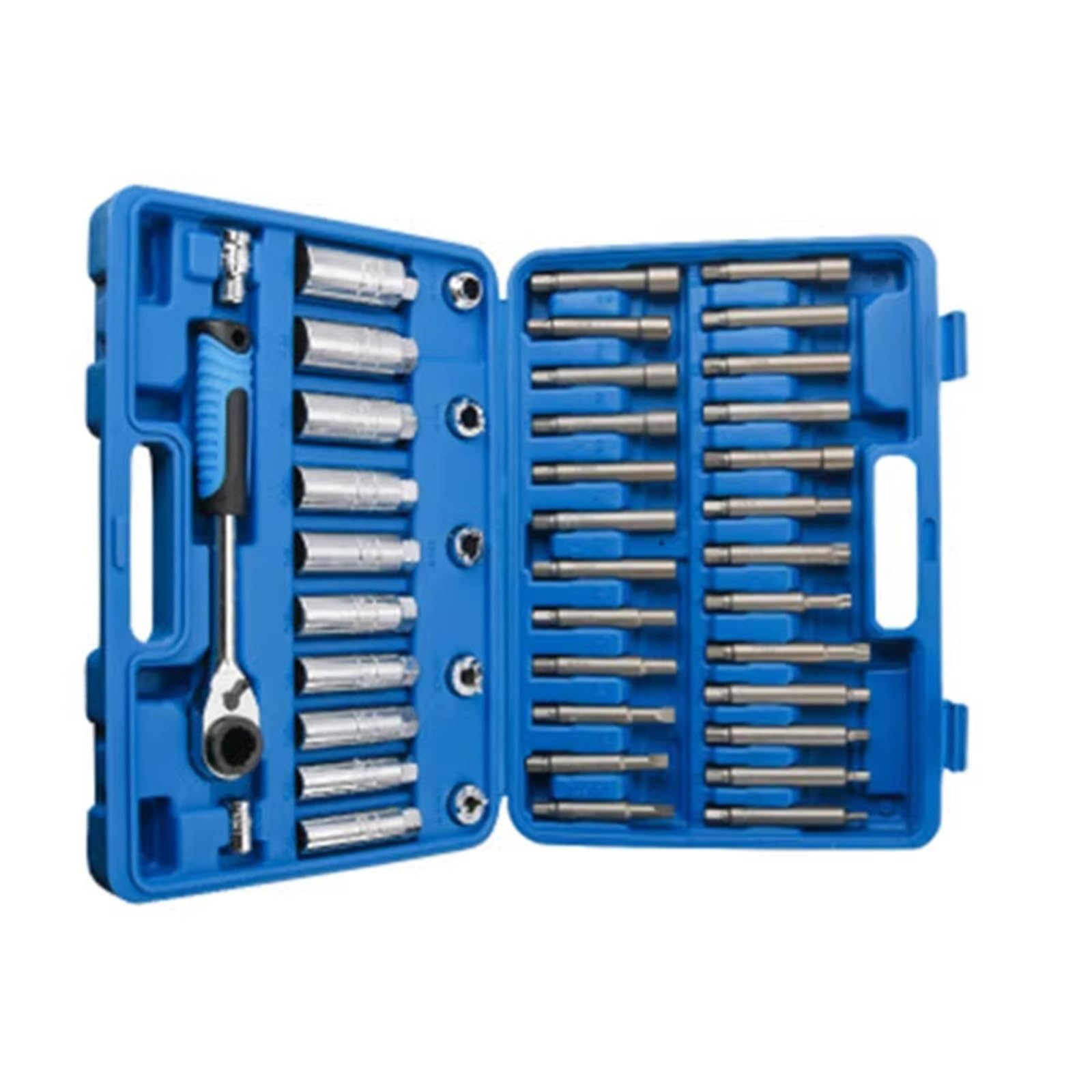 Drive Socket Set 43pc Shock Absorber Strut Nut Go-Thru Socket Set & Ratchet Steering Hub Suspension Shock Absorber Nut Removal Tool Socket Kit