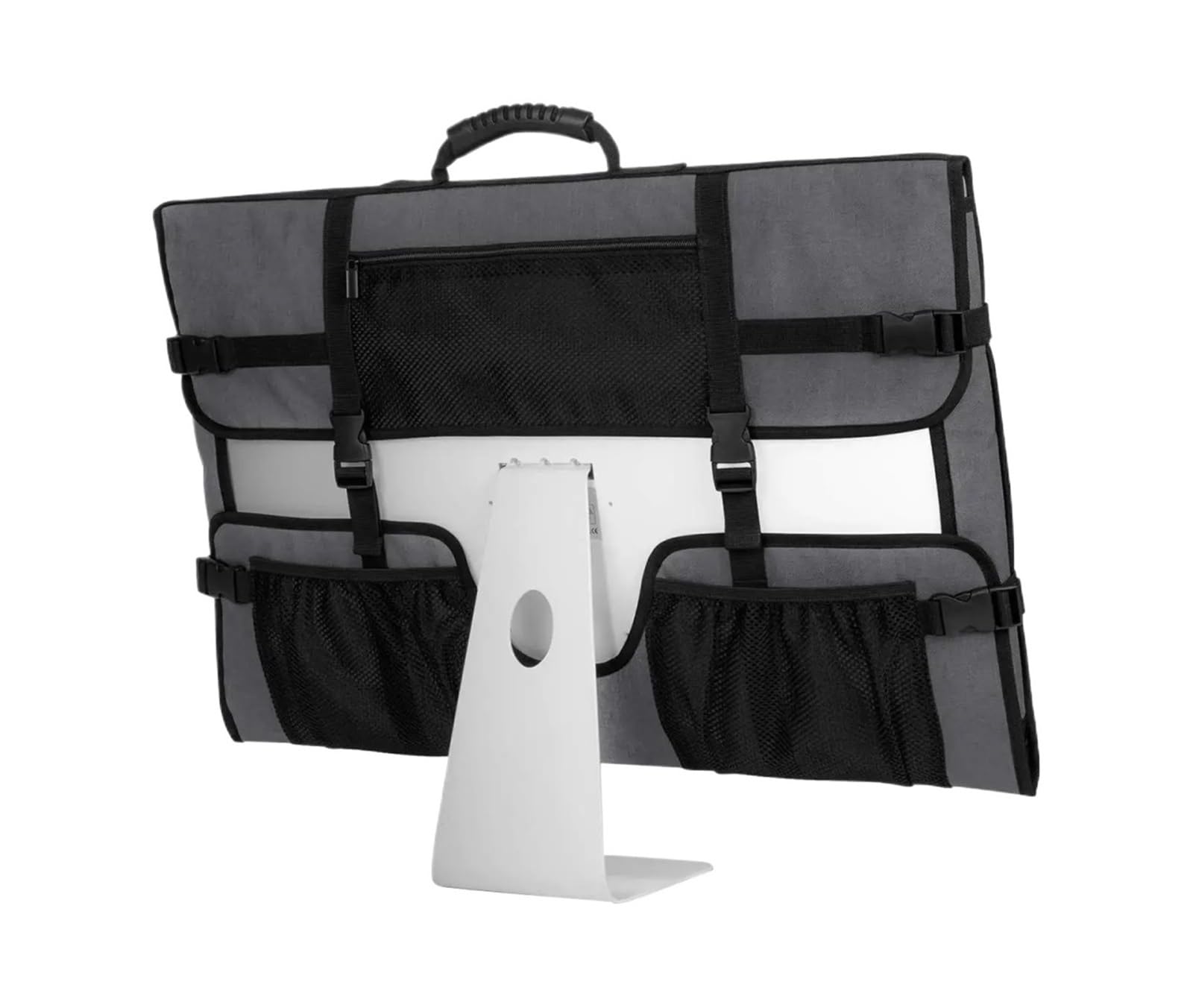 Qvorlth 27Inch Monitor Cover Monitor Carrying Case Bag Anti Scratch Adjustable Padded Protective Dust Cover For Desktop Computer(27Inch)