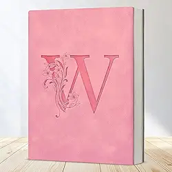 Caderno com letra inicial W, diário personalizado, monograma, presentes para mulheres, formatura, aniversário