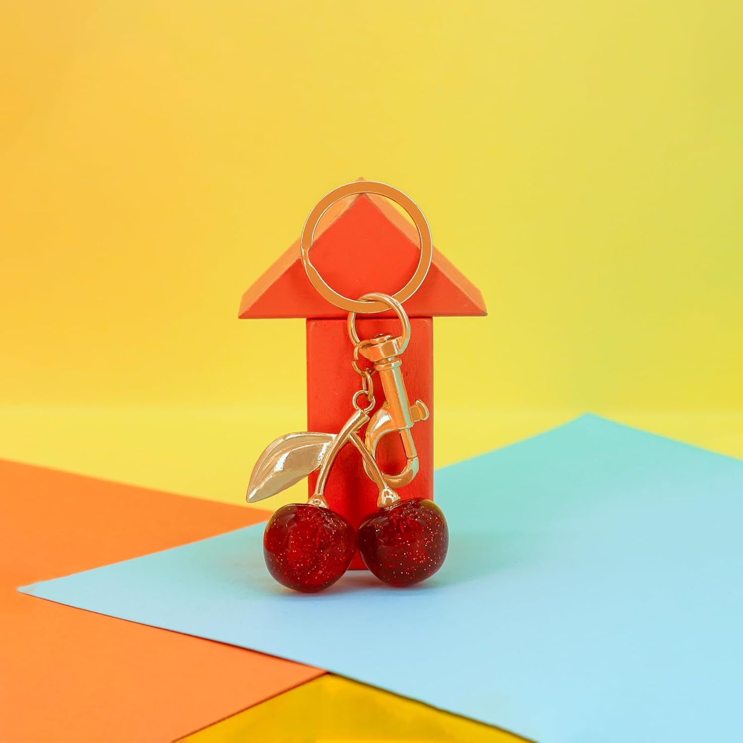 Cherry Keychain Cherry Bag Charms for Tote Bags Handbags Backpack Crossbody Wallets Purse Charms Accessories Key Ring Accessory for Purse Bag Car Remote Bags Accessories for Women Girls - Image 6