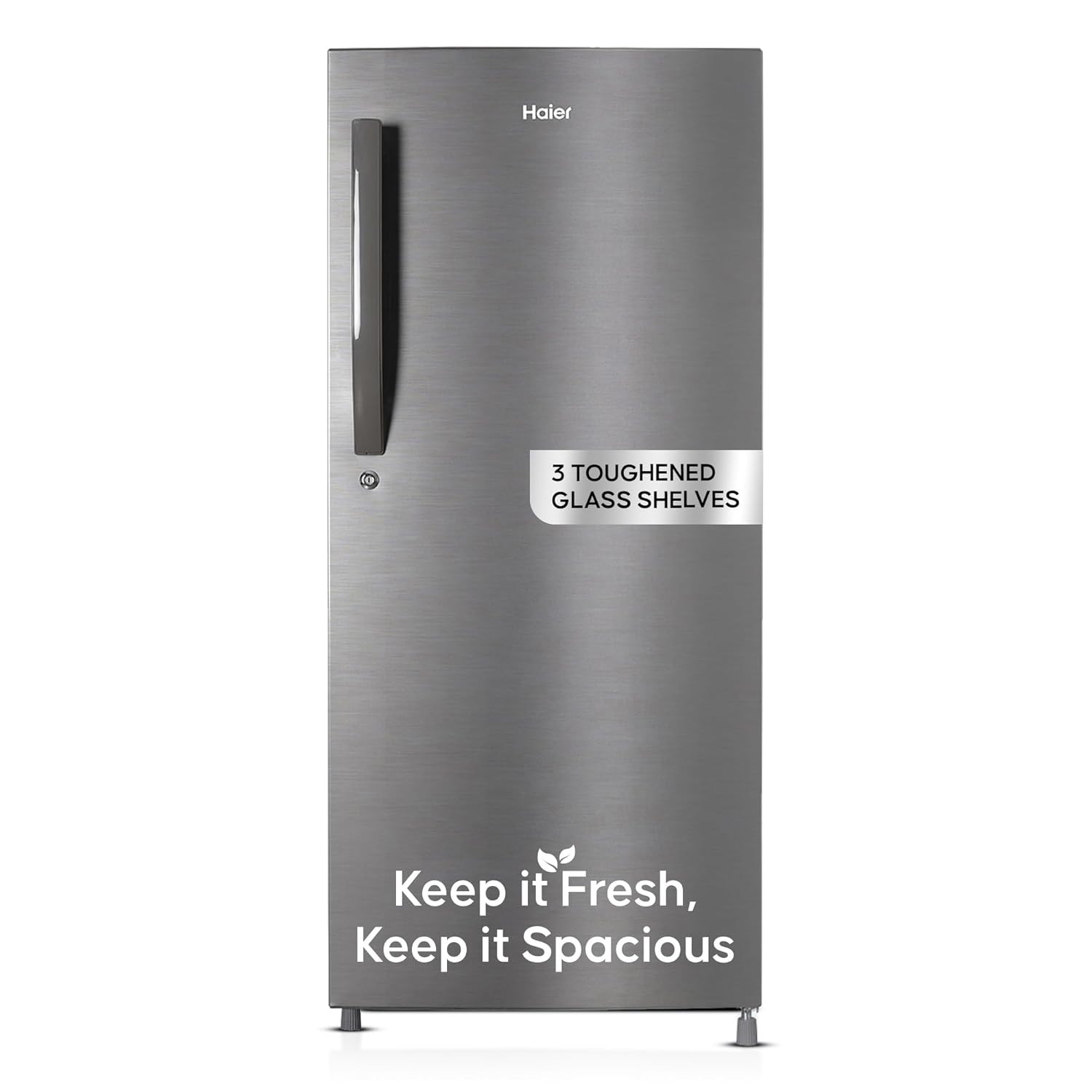 Haier 190L 4 Star Direct Cool Single Door Refrigerator | 3 Toughened Glass Shelves | Fast Ice Making in Just 60 minutes | Large Veg Box| Easy Clean Back (HED-204DS-P, Dazzle Steel) Haier 190L 4 Star Direct Cool Single Door Refrigerator | 3 Toughened Glass Shelves | Fast Ice Making in Just 60 minutes | Large Veg Box| Easy Clean Back (HED-204DS-P, Dazzle Steel)