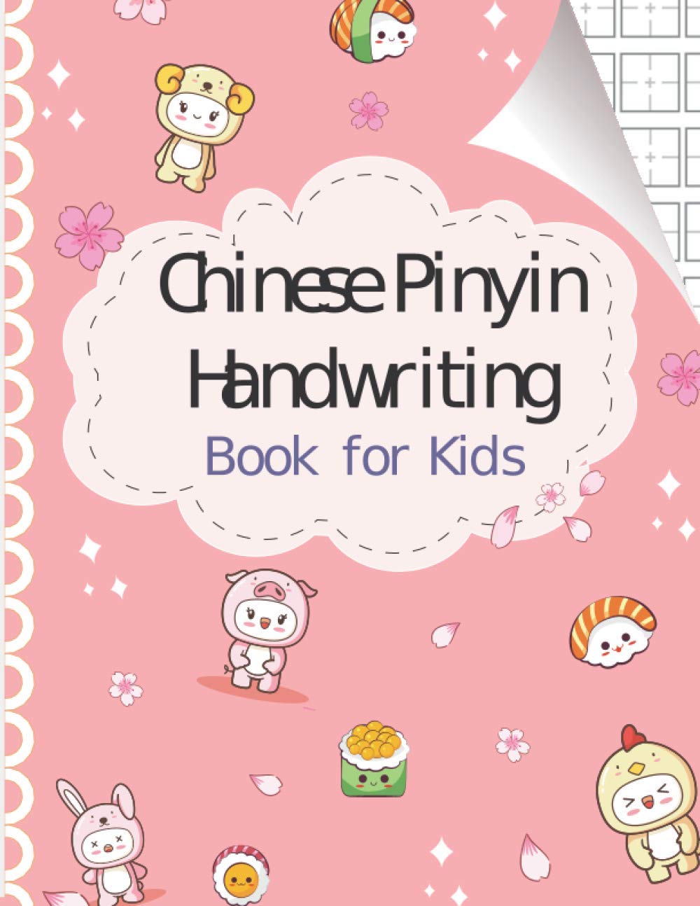 Chinese Pinyin Handwriting Book for Kids: Blank Chinese Pinyin Handwriting Practice Notebook, Chinese Pinyin Books for Kids, Chinese Character Type, ... Worksheets, Writing Mandarin Characters
